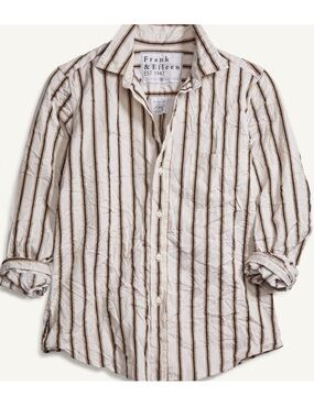 Frank & Eileen Barry Crinkle Stripe  Button Down